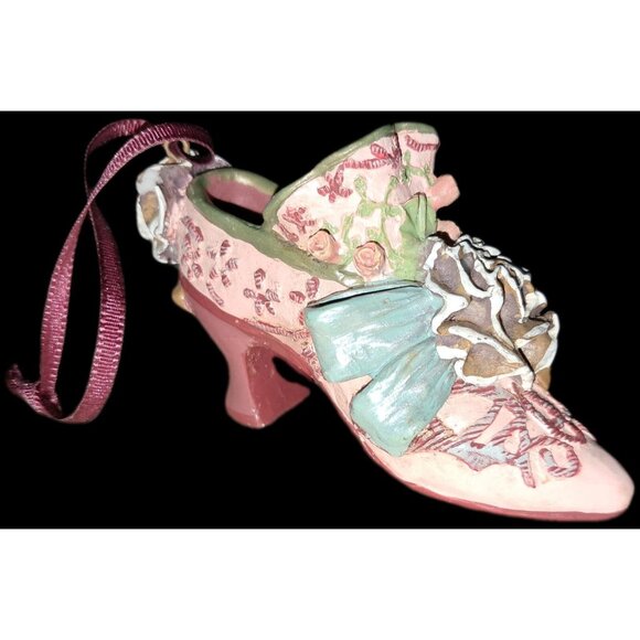 Christmas Tree Ornaments-Telephone Booth-Skates-Snowman-Shoes-Lot of Four VTG - Picture 3 of 5